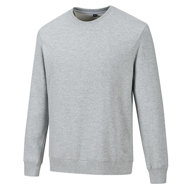 Spring Autumn Cotton O Neck Sweatshirts Men