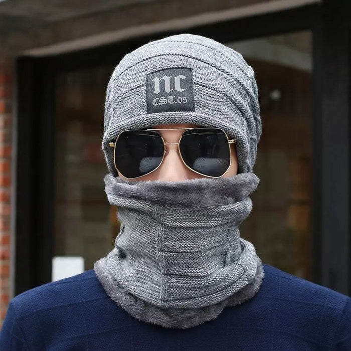 Men's Knitted Fur Thick Hat