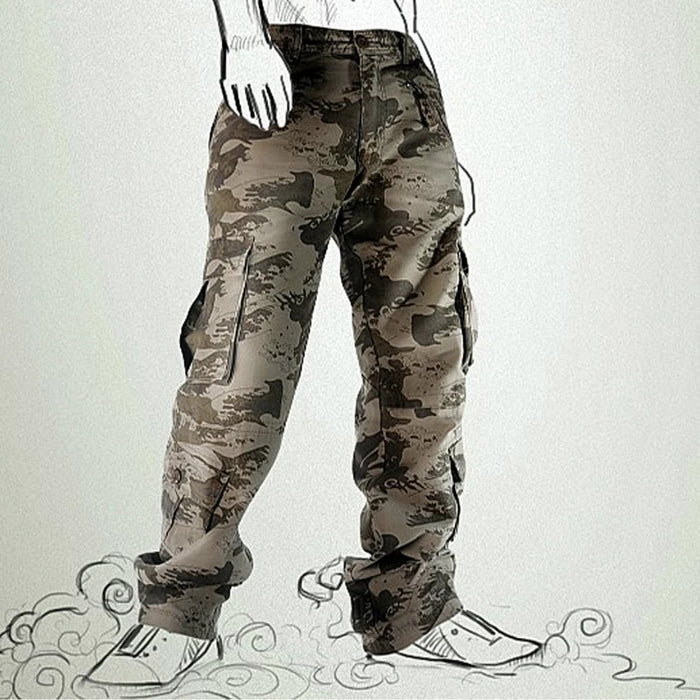 Men's Casual Straight Camouflage Pants