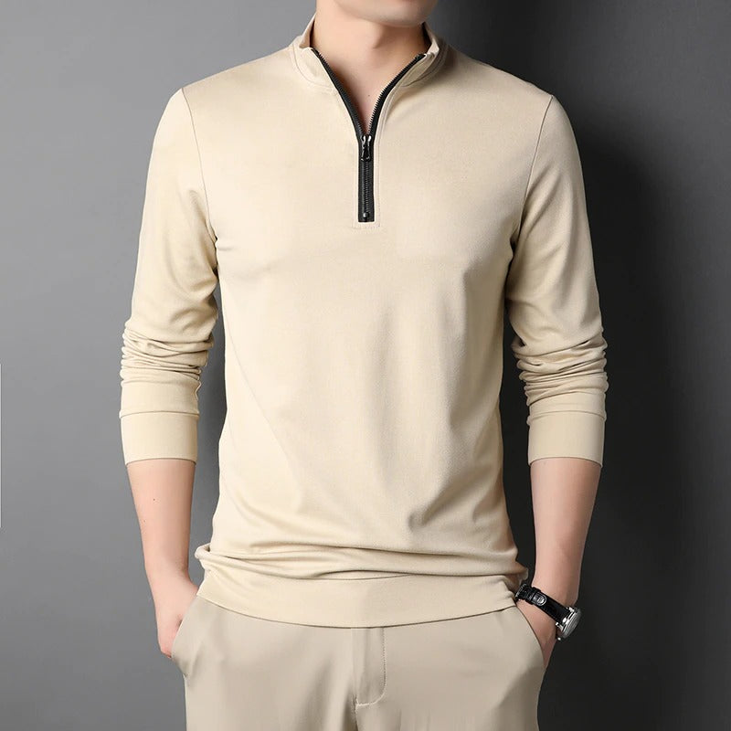 Half Zipper Solid Color Sweatshirts