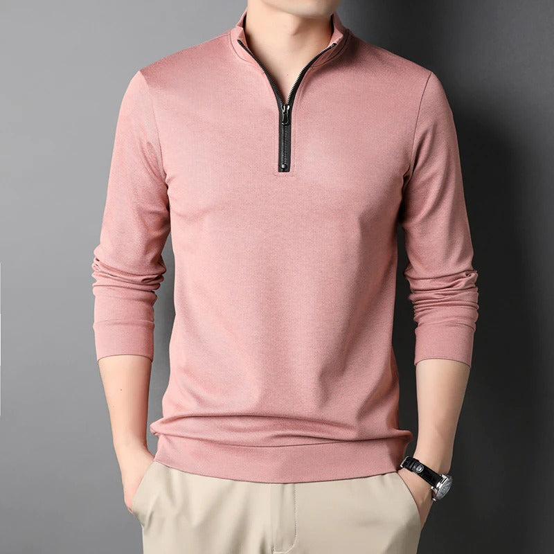 Half Zipper Solid Color Sweatshirts