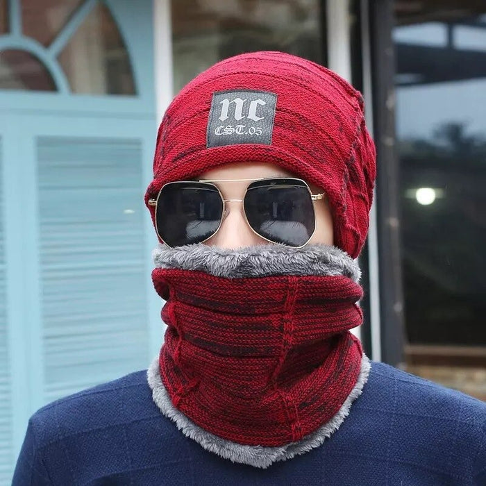 Men's Knitted Fur Thick Hat