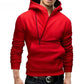 Oblique Zipper Solid Color Hoodies Men