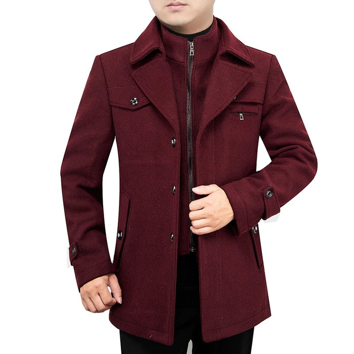 Men's Solid Winter Warm Comfortable Coat