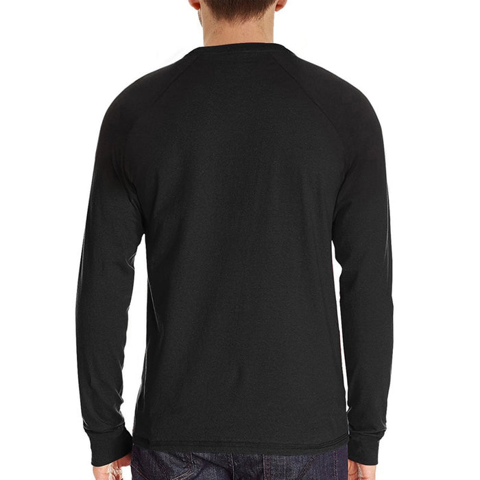 Men's Solid Cotton Henry Collar T-Shirt