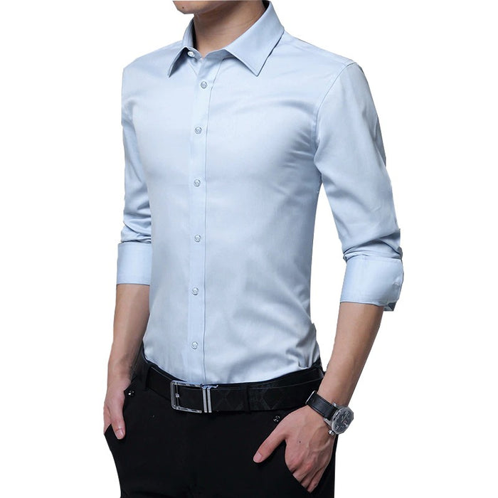 Men's Solid Casual Base Shirt