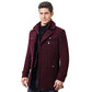 Men's Slim Comfortable V-Neck Solid Warm Coat