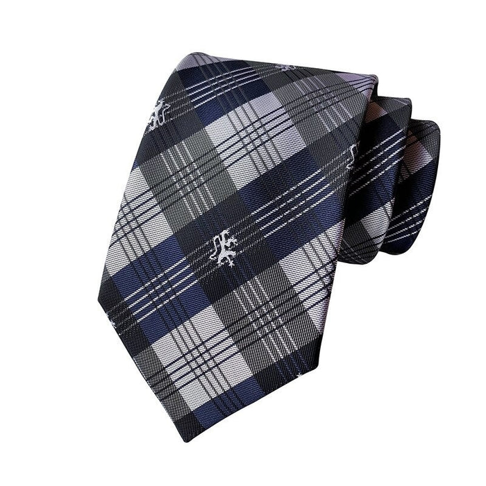 Dot And Grid Style Men's Formal Tie