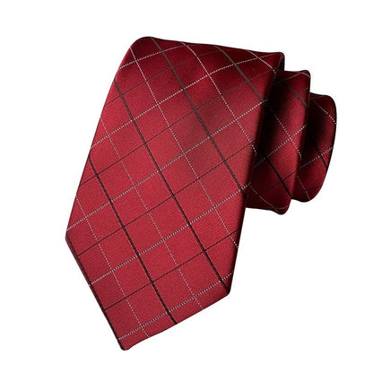 Men's Striped Grid Fashion Formal Tie