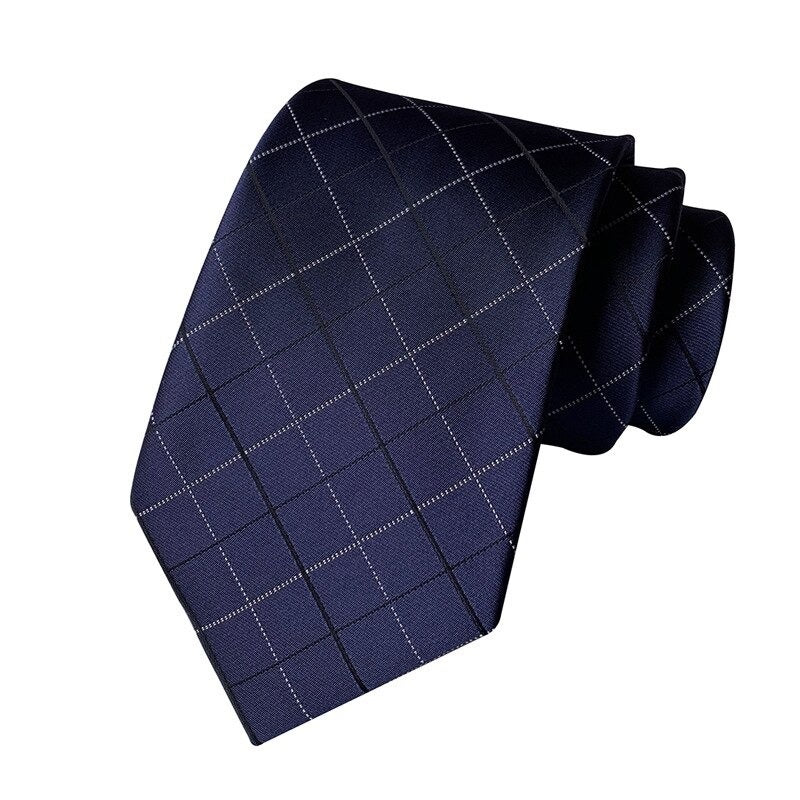 Men's Striped Grid Fashion Formal Tie