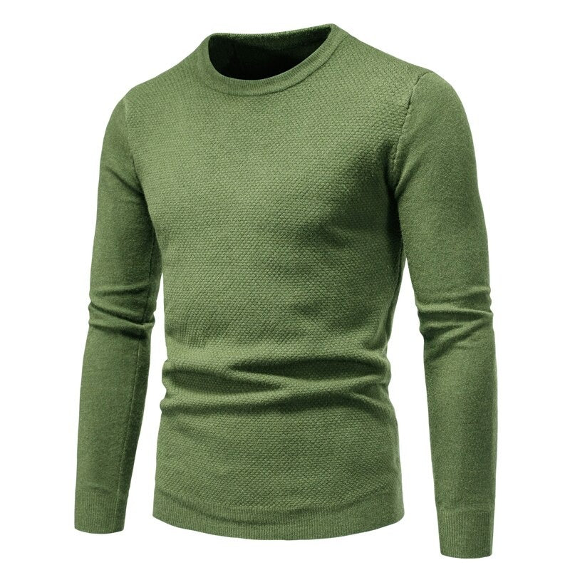 Men's Knitted Round Neck Warm Pullover