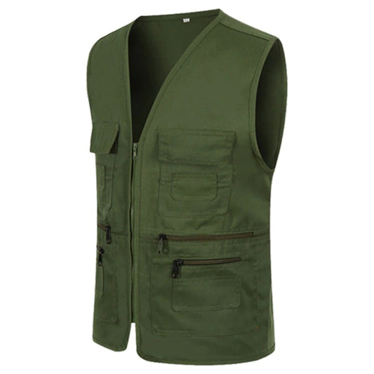 Men's Casual Sleeveless Multi Pocket Cargo Vest