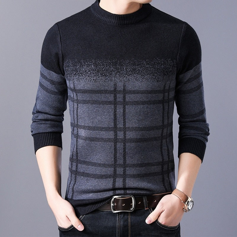 Men's Striped Slim Fit Knitted Pullover