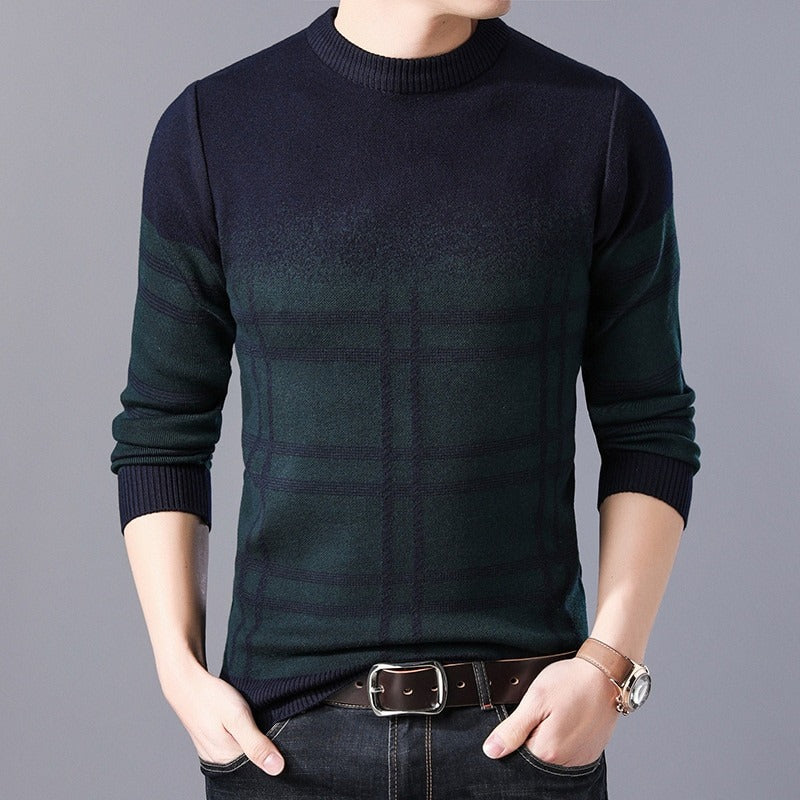 Men's Striped Slim Fit Knitted Pullover