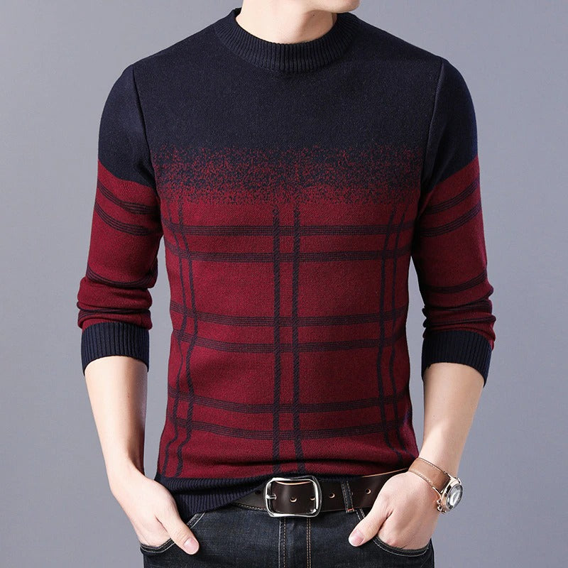 Men's Striped Slim Fit Knitted Pullover