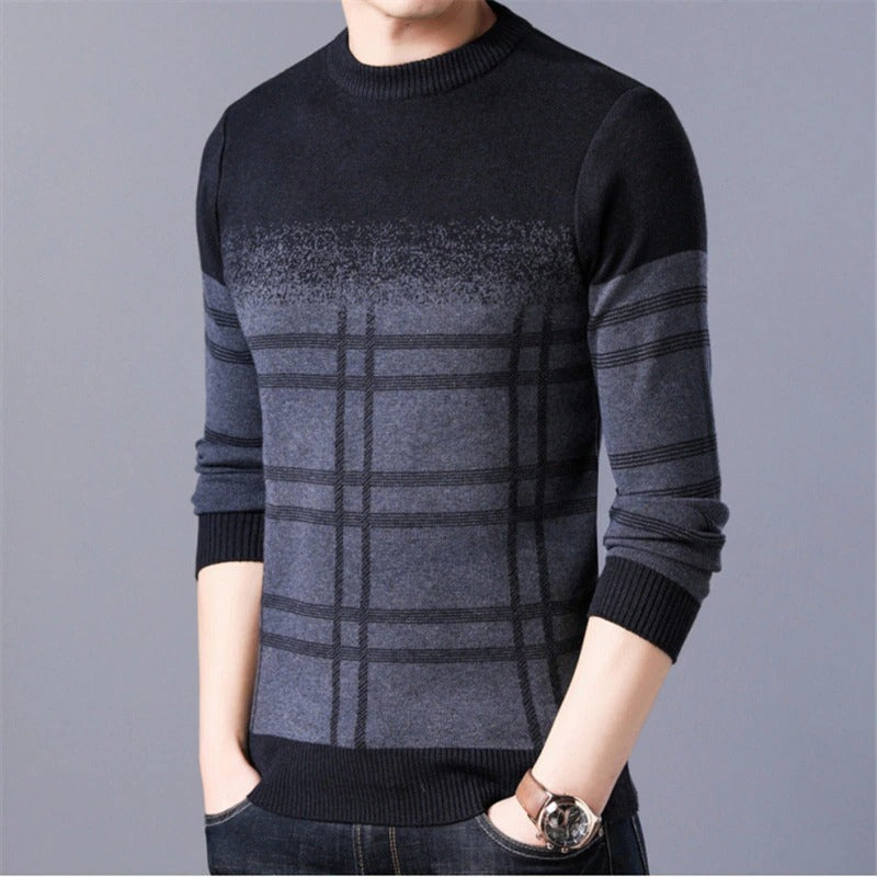 Men's Striped Slim Fit Knitted Pullover