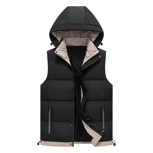 Men's Hooded Warm Sleeveless Vest