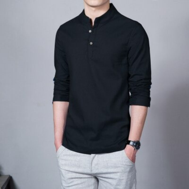 Men's Long Sleeve Casual Linen shirt