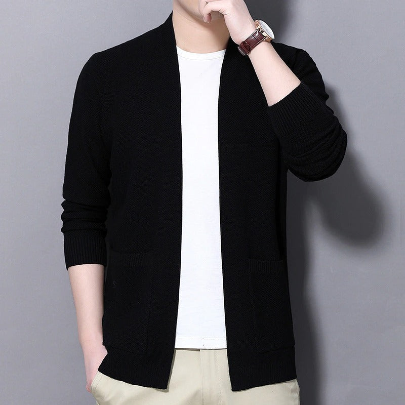 Men's V Neck Casual Knitted Cardigan