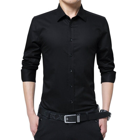 Men's Solid Casual Base Shirt