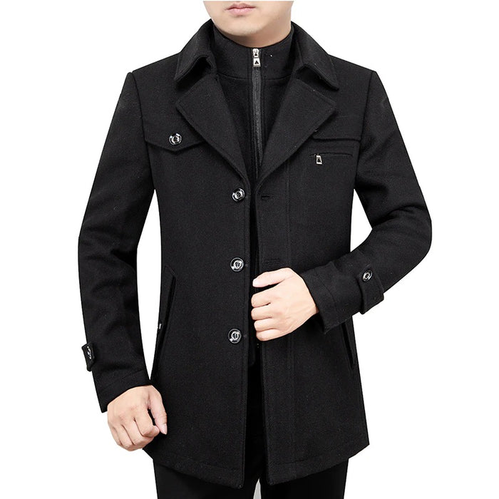 Men's Solid Winter Warm Comfortable Coat