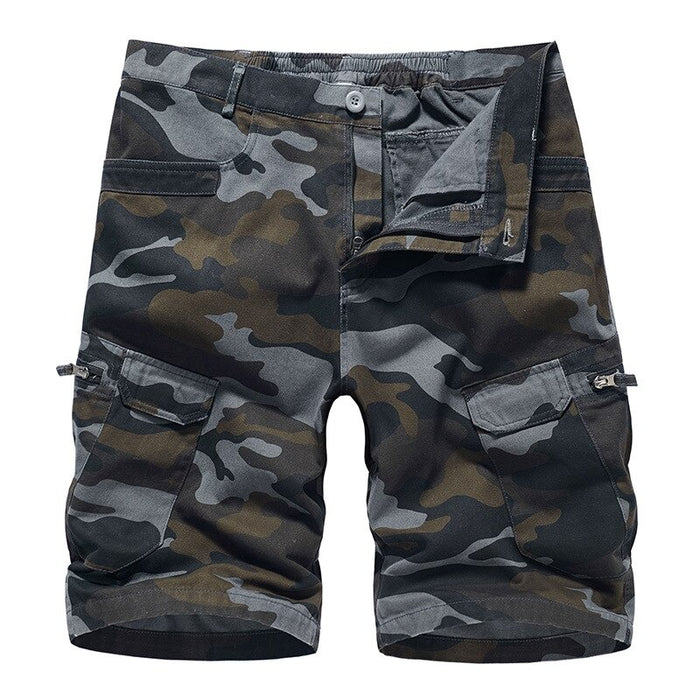 Camouflage Cotton Cargo Shorts