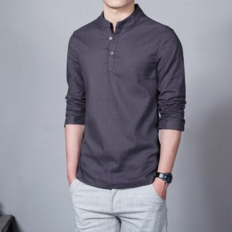 Men's Long Sleeve Casual Linen shirt