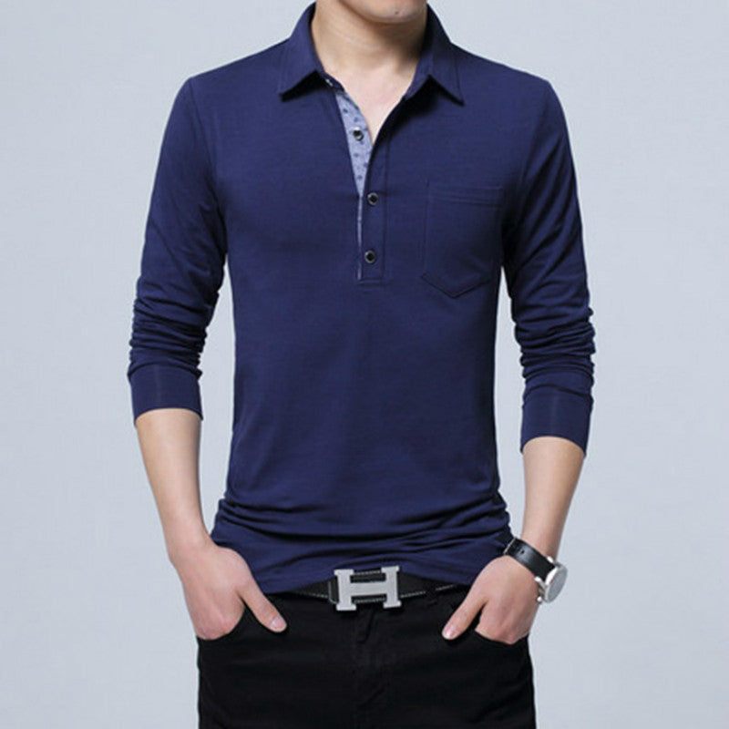 Men's Casual Down Collar T-Shirt