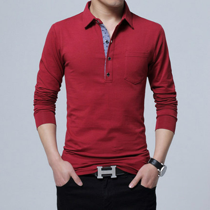 Men's Casual Down Collar T-Shirt