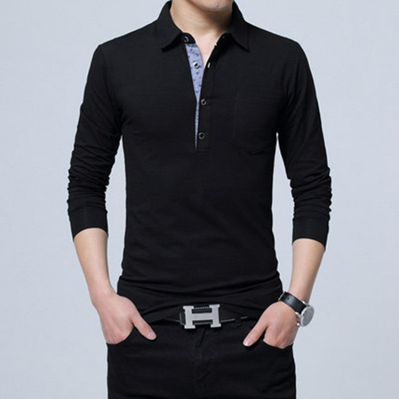 Men's Casual Down Collar T-Shirt