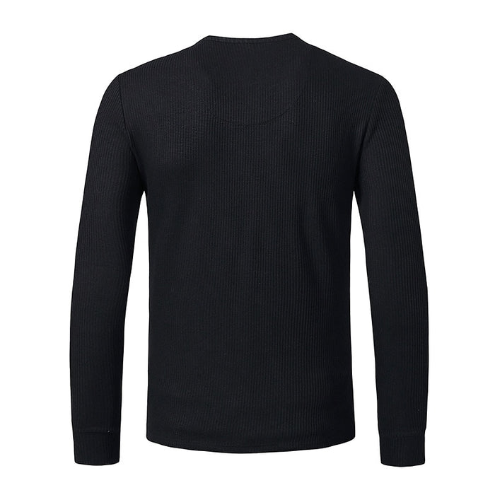 Men's Long Sleeve Henry Collar T-Shirt