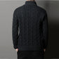 Men's Stand Collar Zipper Cardigan Sweater