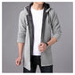 Men's Long Zipper Cardigan Sweater