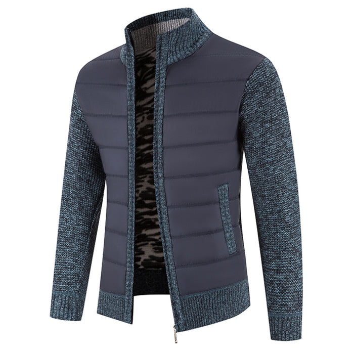 Men's Casual Patchwork Cardigan Jacket
