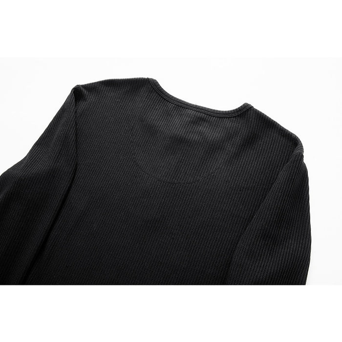 Men's Long Sleeve Henry Collar T-Shirt