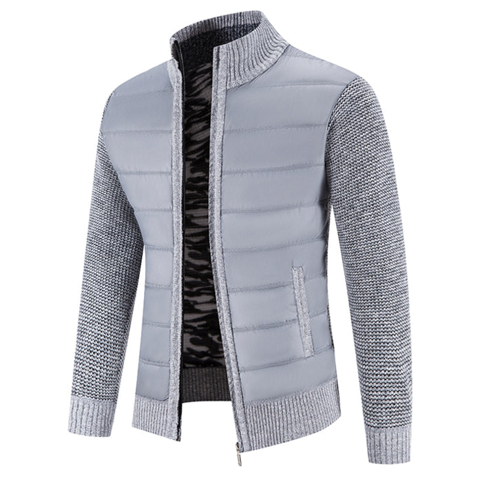 Men's Casual Patchwork Cardigan Jacket
