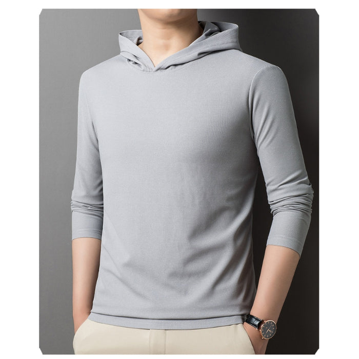 Men's Solid Color Casual Hooded Sweatshirts