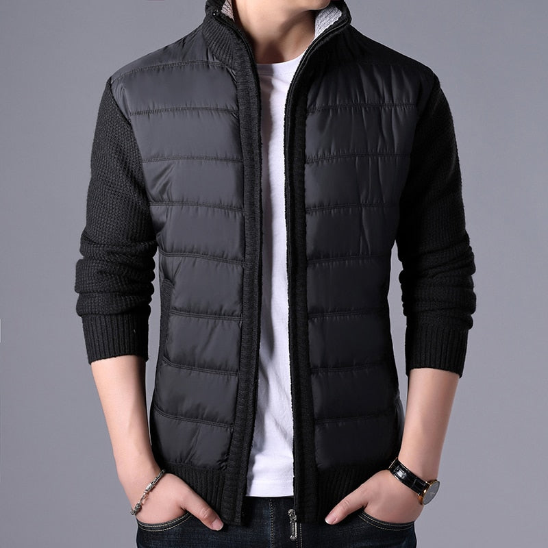 Men's Solid Zipper Slim Fit Cardigan Jacket