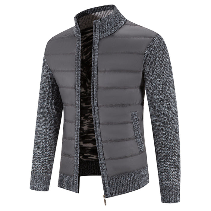 Men's Casual Patchwork Cardigan Jacket
