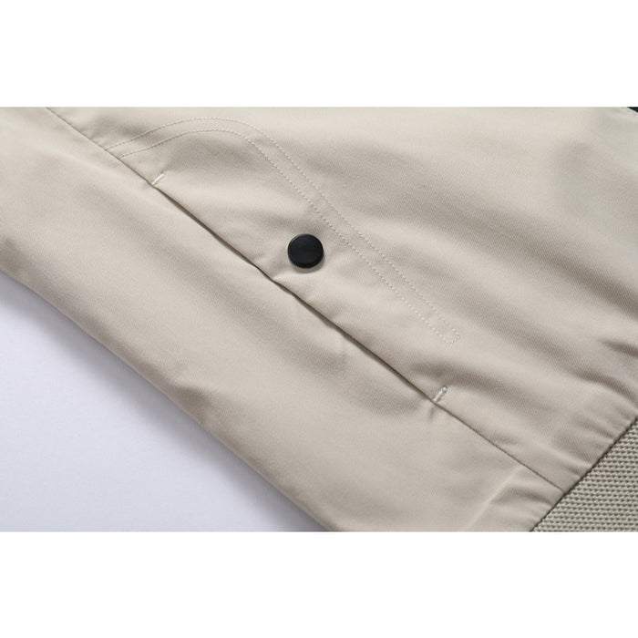 Men's Casual Solid Stand Collar Zipper Jacket