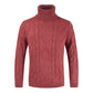 Men's Solid Loose Patterned Pullover Sweater
