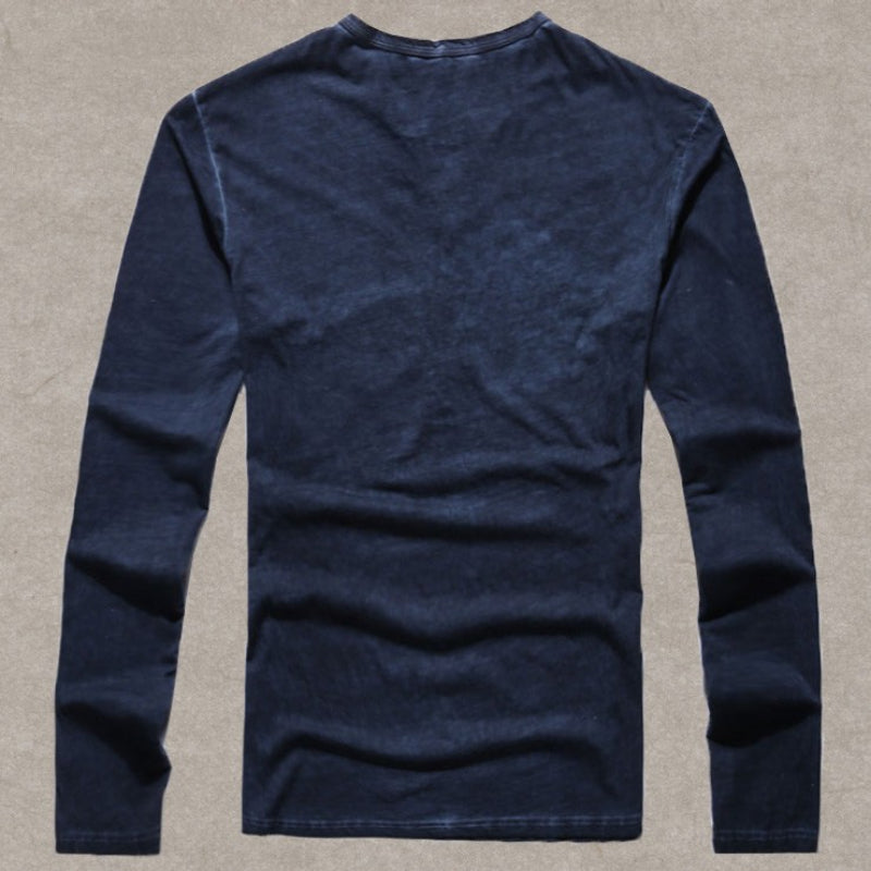 Men's Long-Sleeved V-Neck T-Shirt