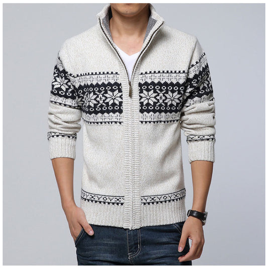 Men's Casual Mandarin Collar Cardigan Jacket