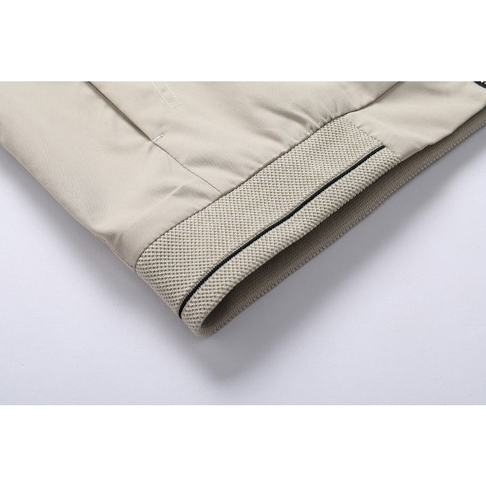 Men's Casual Solid Stand Collar Zipper Jacket