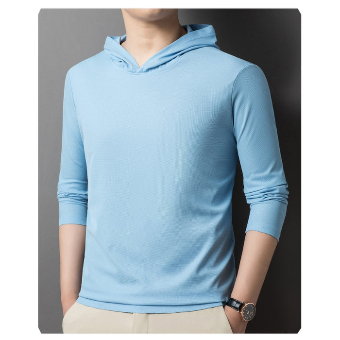 Men's Solid Color Casual Hooded Sweatshirts