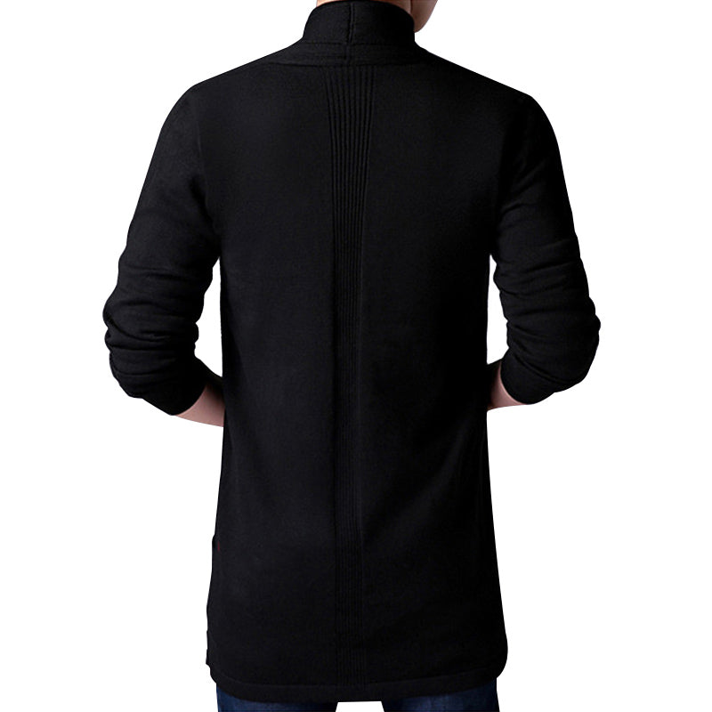 Men's Casual Solid Long Cardigan