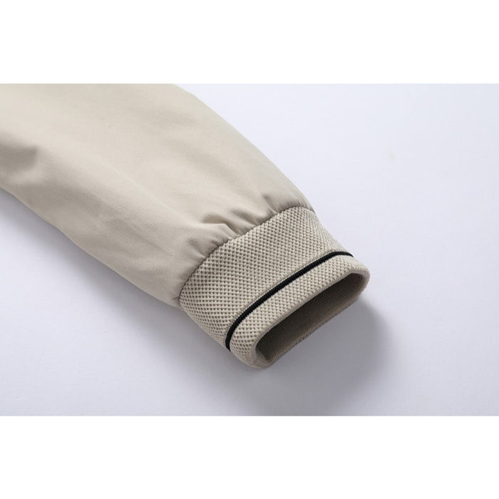 Men's Casual Solid Stand Collar Zipper Jacket