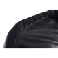 Men's Solid Leather Biker Zipper Jacket