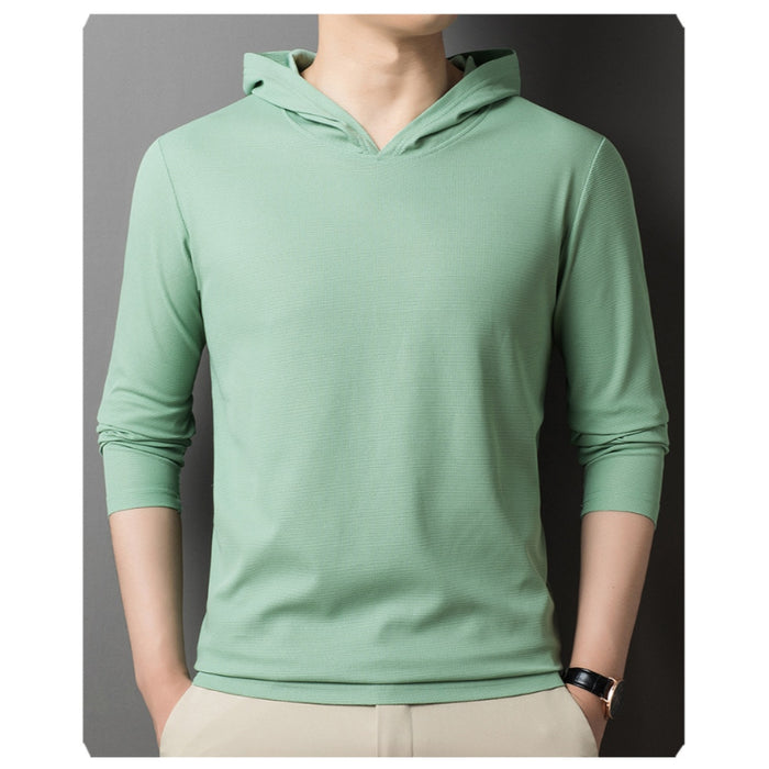 Men's Solid Color Casual Hooded Sweatshirts