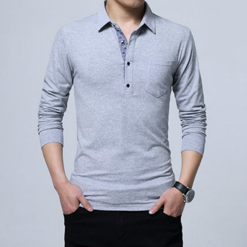 Men's Casual Down Collar T-Shirt